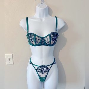 Honey Birdette Emerald Gabrielle Lingerie Set